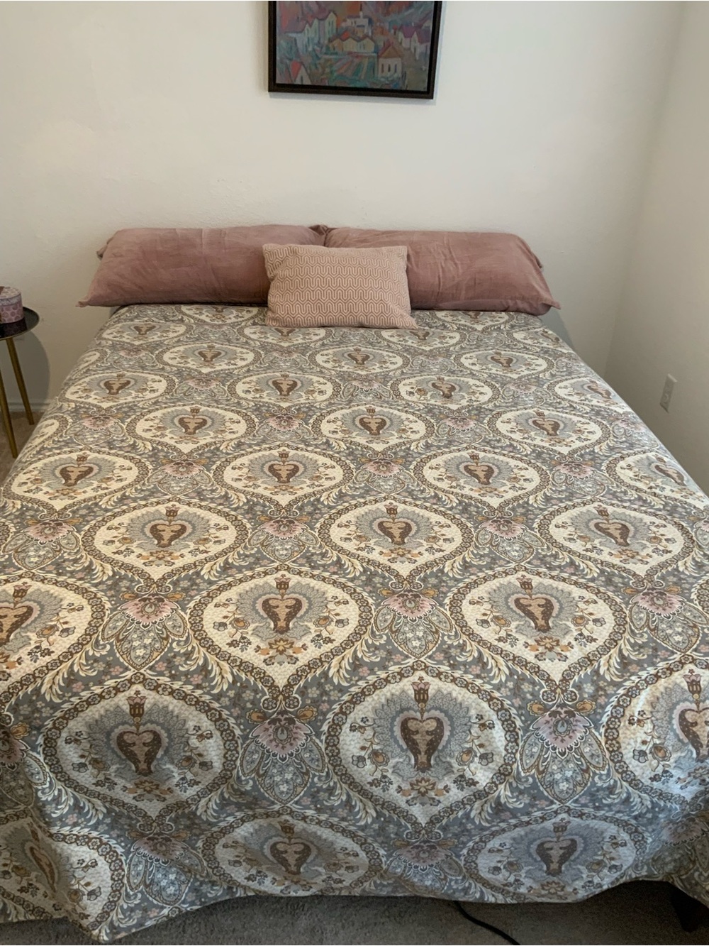 Pottery Barn Darcy Floral Medallion King Duvet – 100% Cotton – 108x92